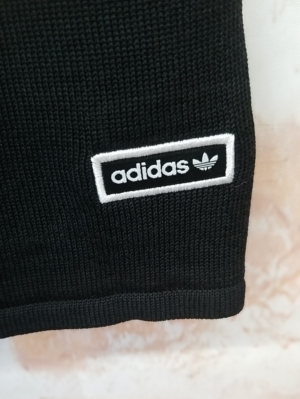 adidas Black Long Sleeve Tee with White Signature Stripes 1 Sleeve - Picture 4 of 7